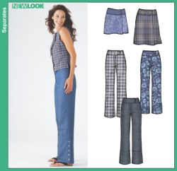 6218 NEW LOOK COOLEST YOKE LO RISER PANTS,SKIRTS LENGTHS PATTERN 6-16